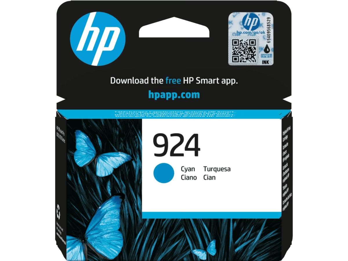 HP 924 Cyan Original Ink Cartridge 4K0U3NA