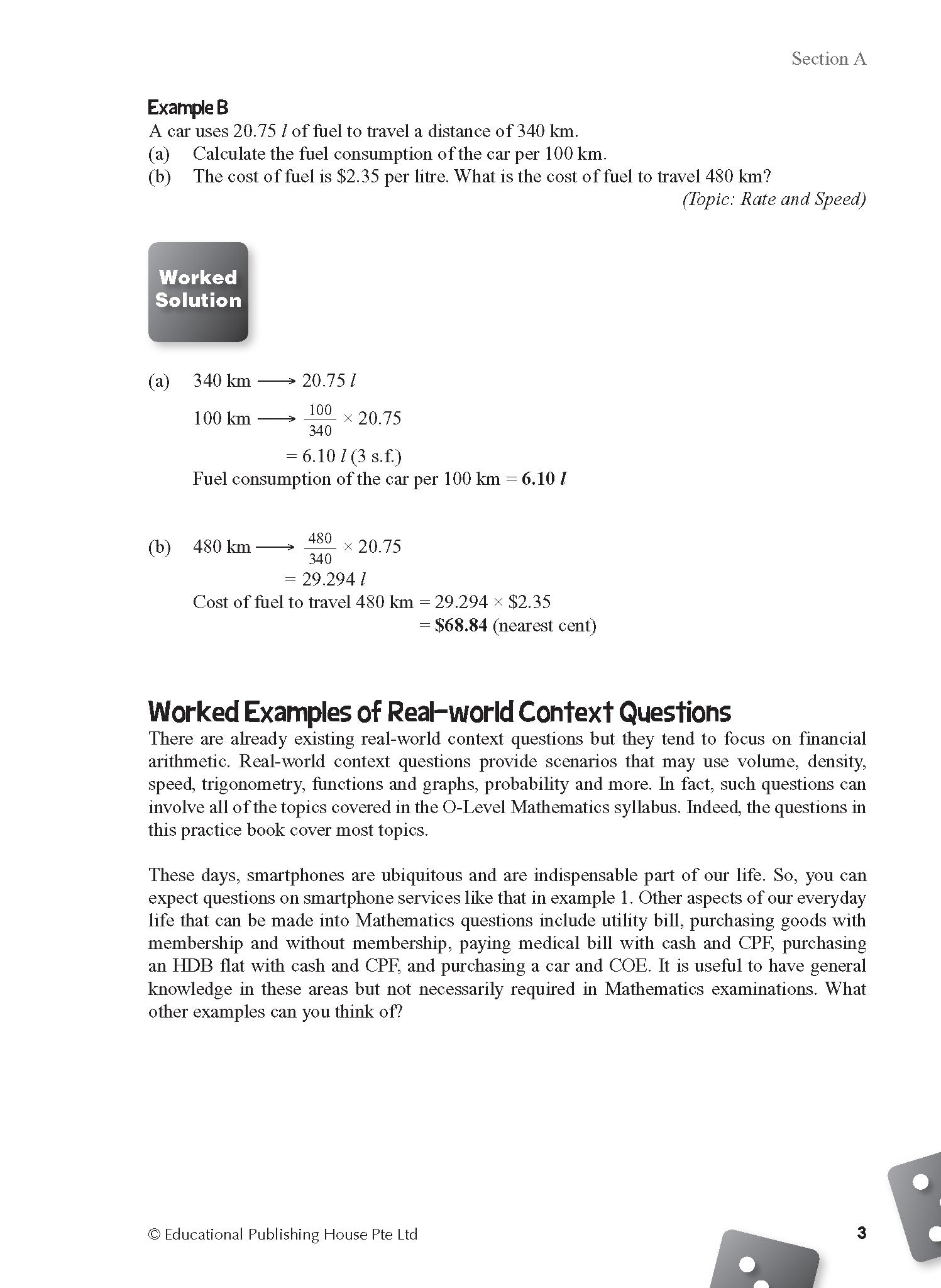 O-Level Real World Maths Problems
