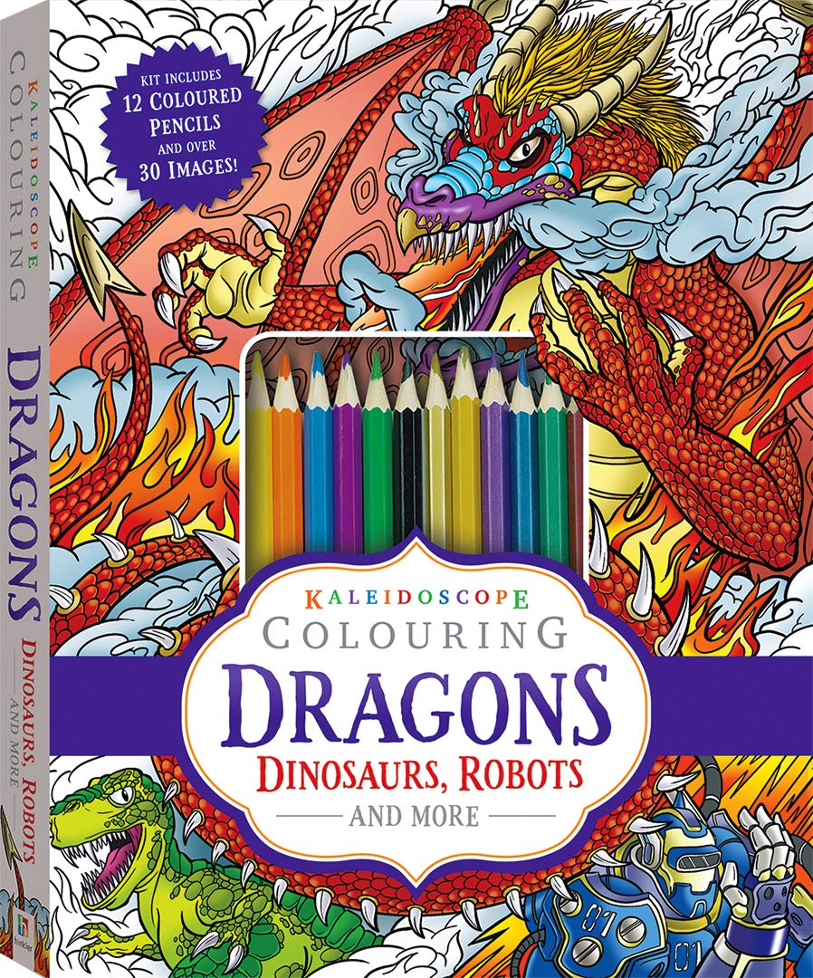 Kaleidoscope Colouring Dragons Dinosaurs Robots