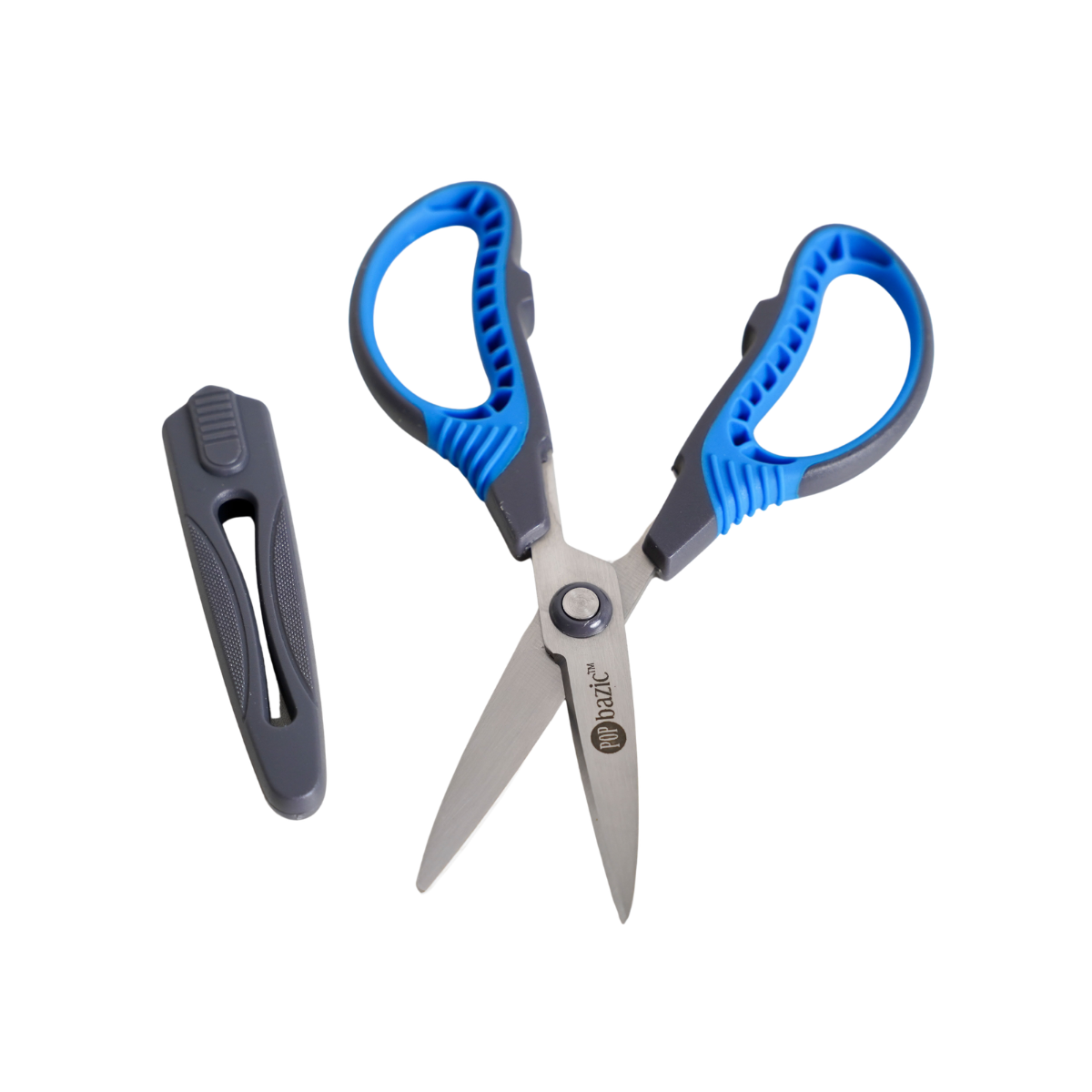 Pop Bazic 14.5cm Scissors with Safety Cap - Blue