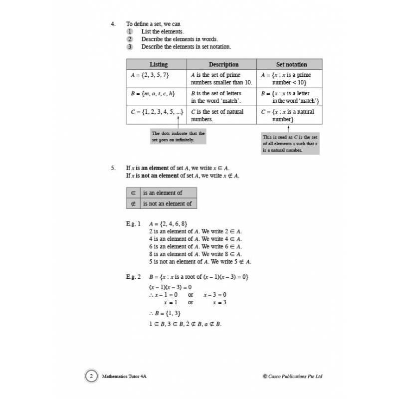 Secondary Mathematics Tutor 4A