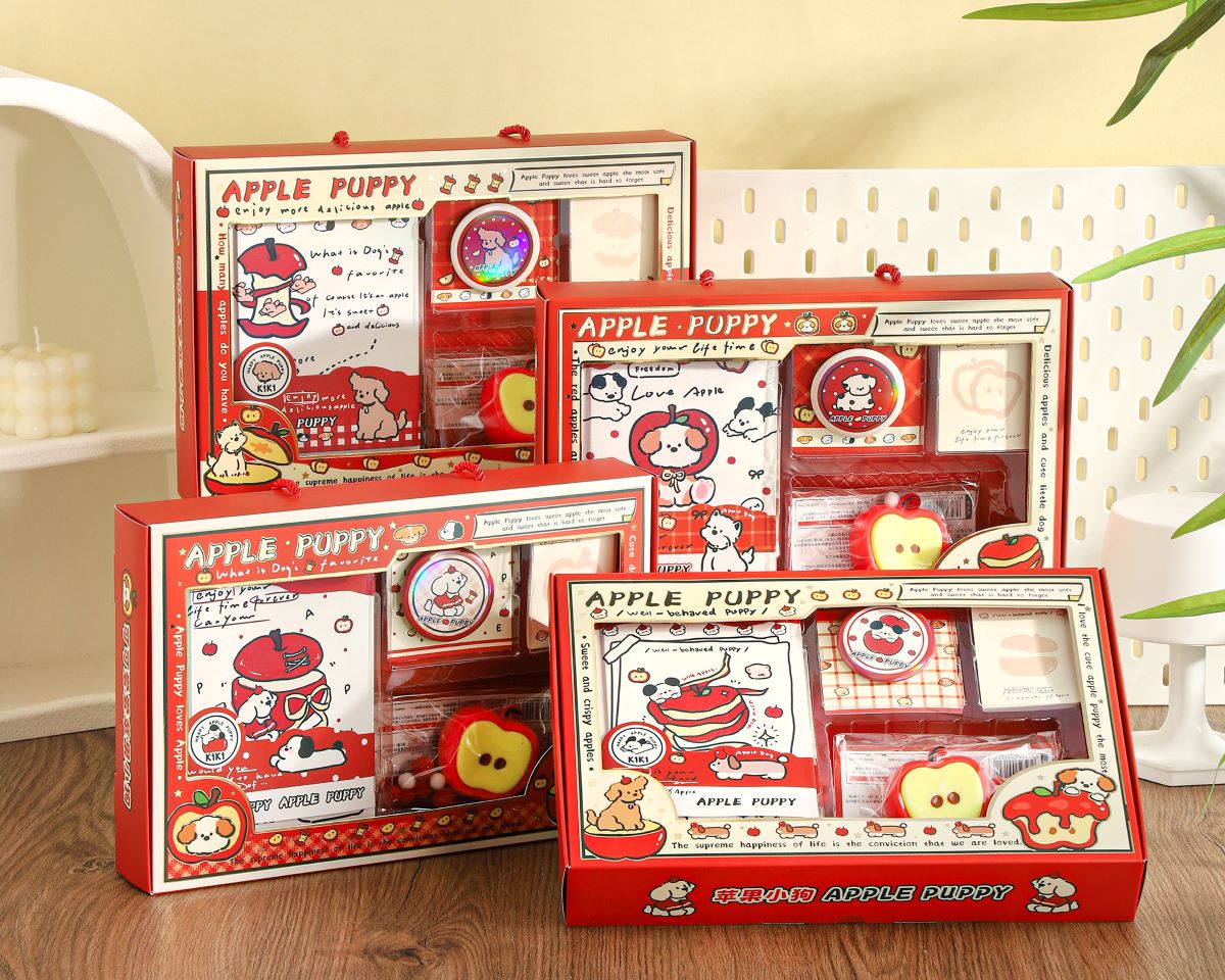 Apple Dog Staionery Gifts 4'S Set