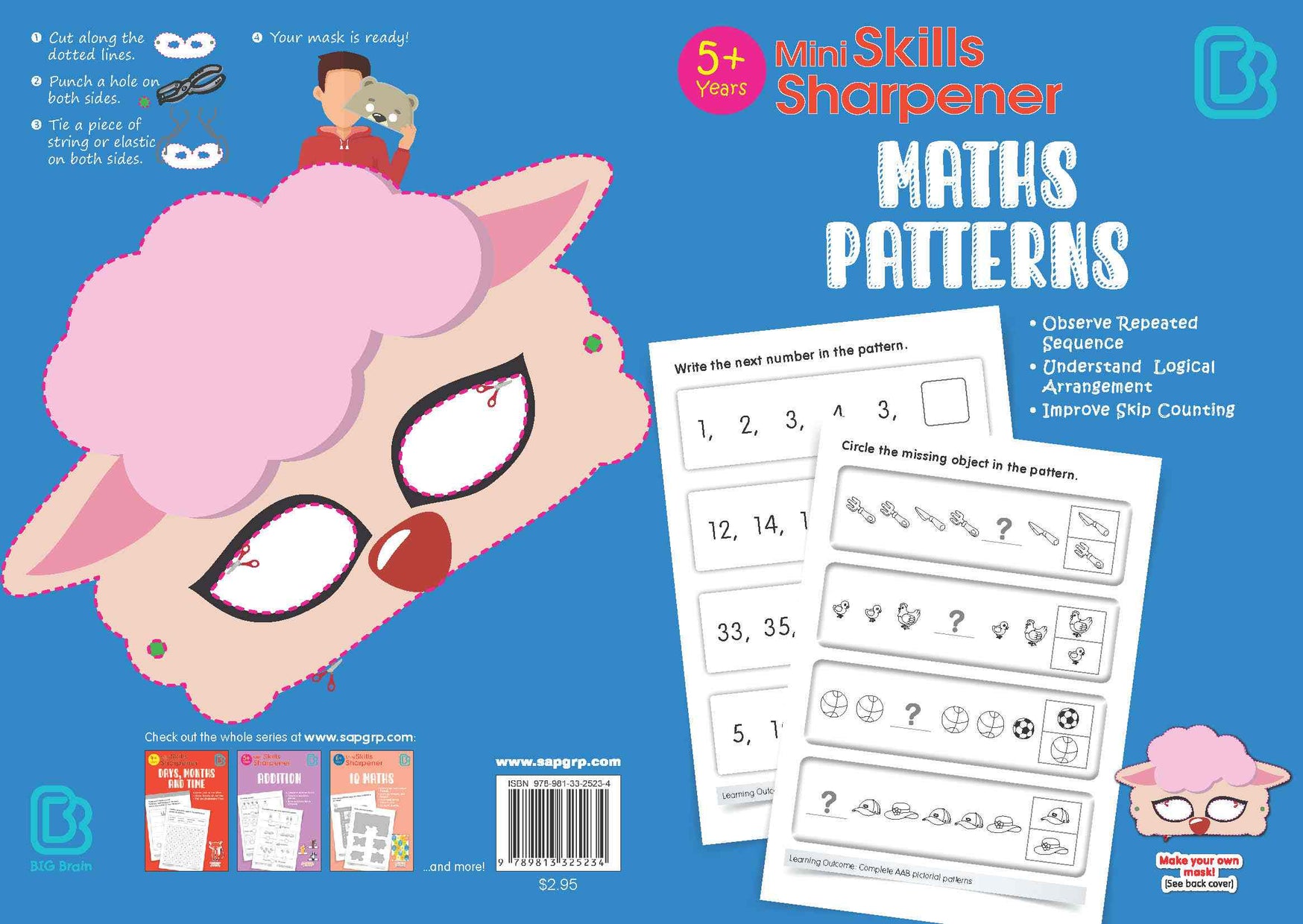 K1 - Mini Skills Sharpener MATHS PATTERNS (5+ Years)