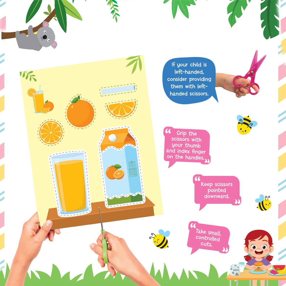 Scissors Skills Activity Book - Tasty Foods