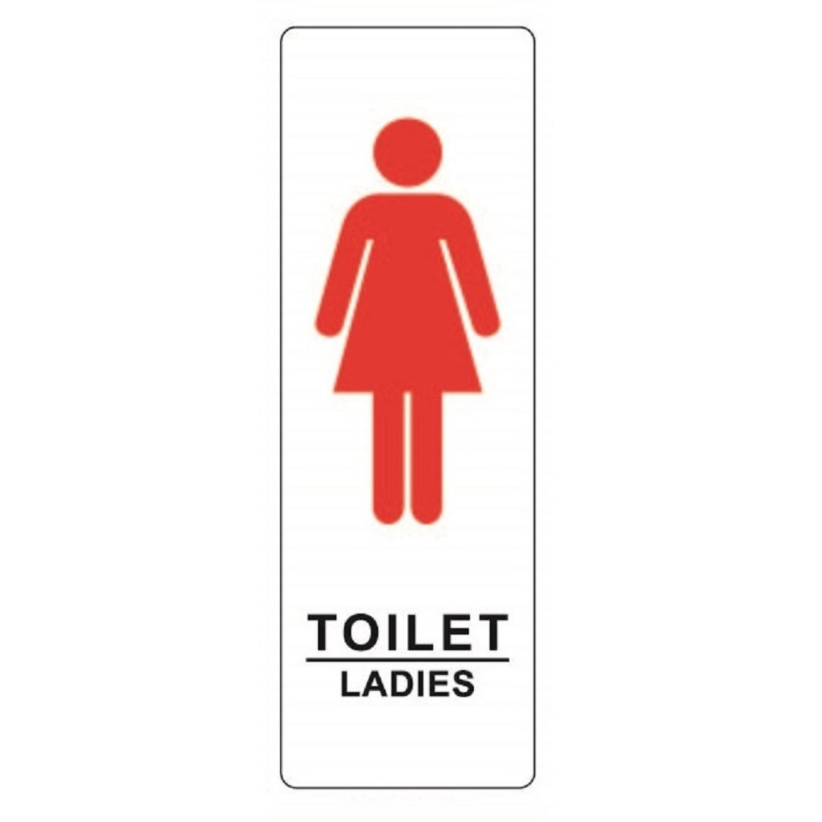 COSMO LADIES TOILET SIGN (RED) SA4-653R (50mm X 150mm)