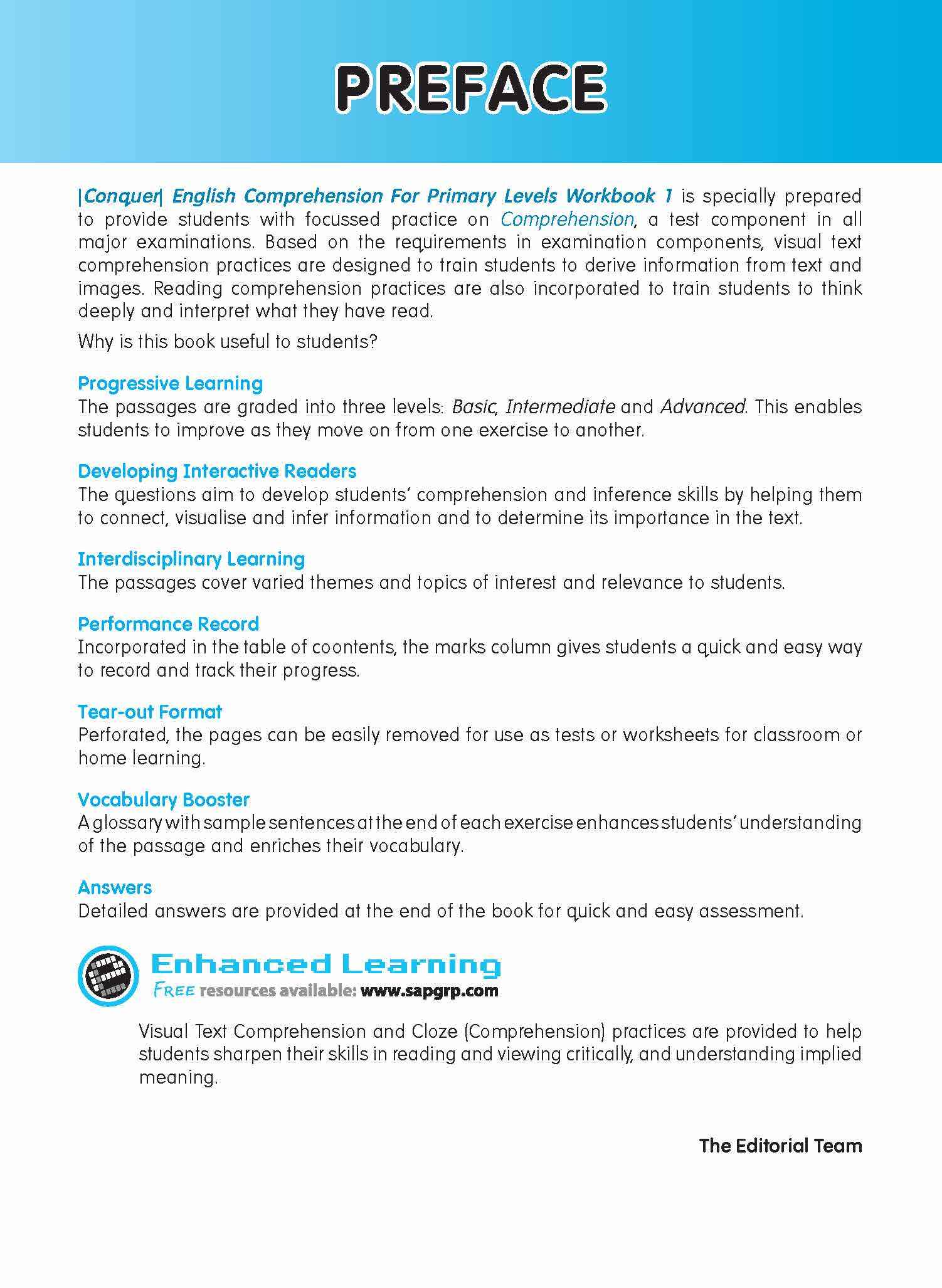 Primary 1 Conquer English Comprehension Workbook 1 - 5th Edition