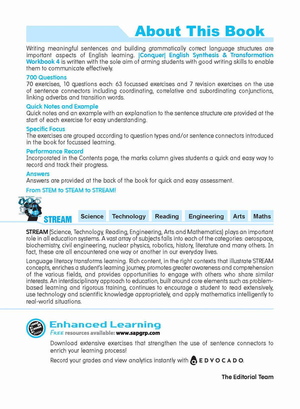 Primary 4 Conquer English Synthesis & Transformation Workbook 4-4th Edition