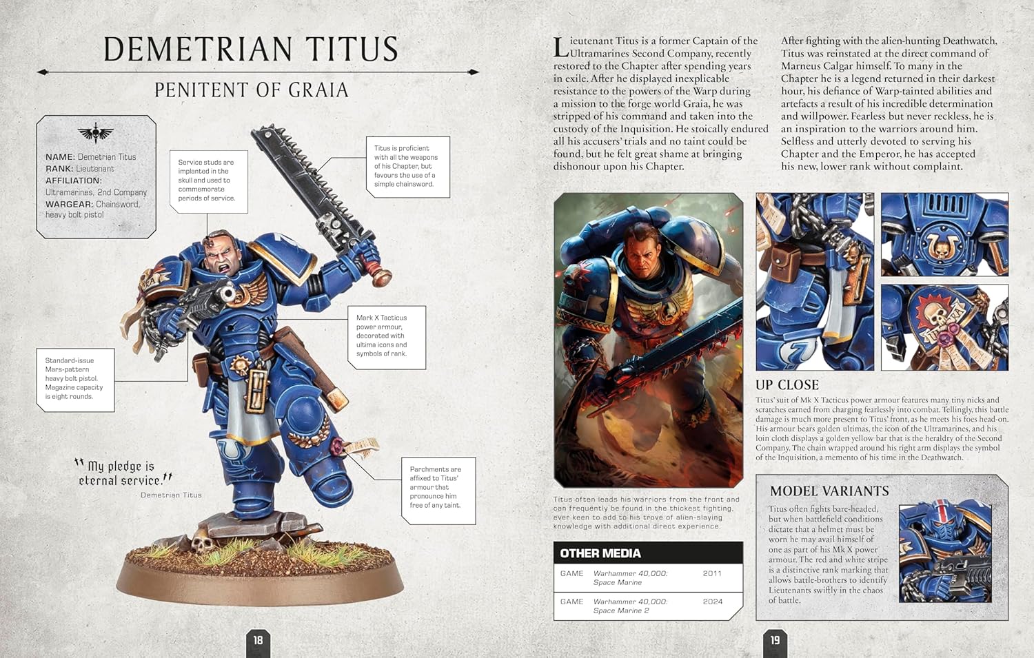 Warhammer 40,000 Character Encyclopedia: The Instant Sunday Times Bestseller! Includes Lieutenant Titus Miniature (Hardcover)
