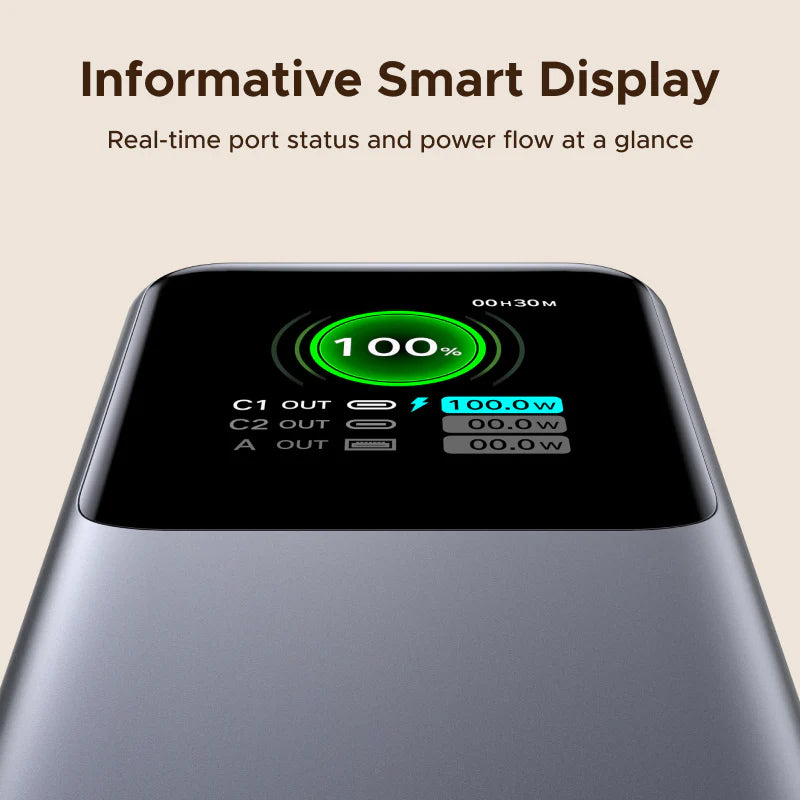 Ugreen PB726 20000mAh 165W CCC PD PB with Retractable Cable - Black