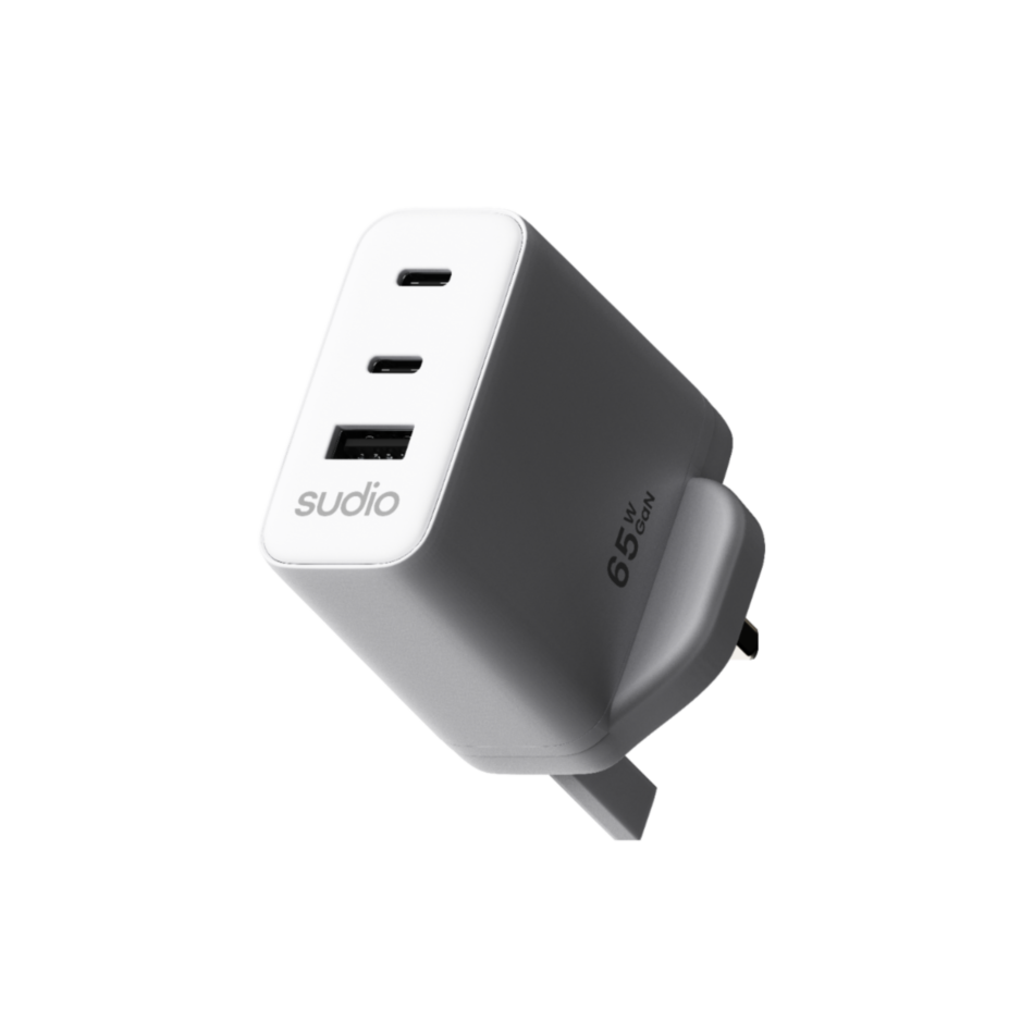 Sudio P3 Power Plug Type BF 65W Charger - White