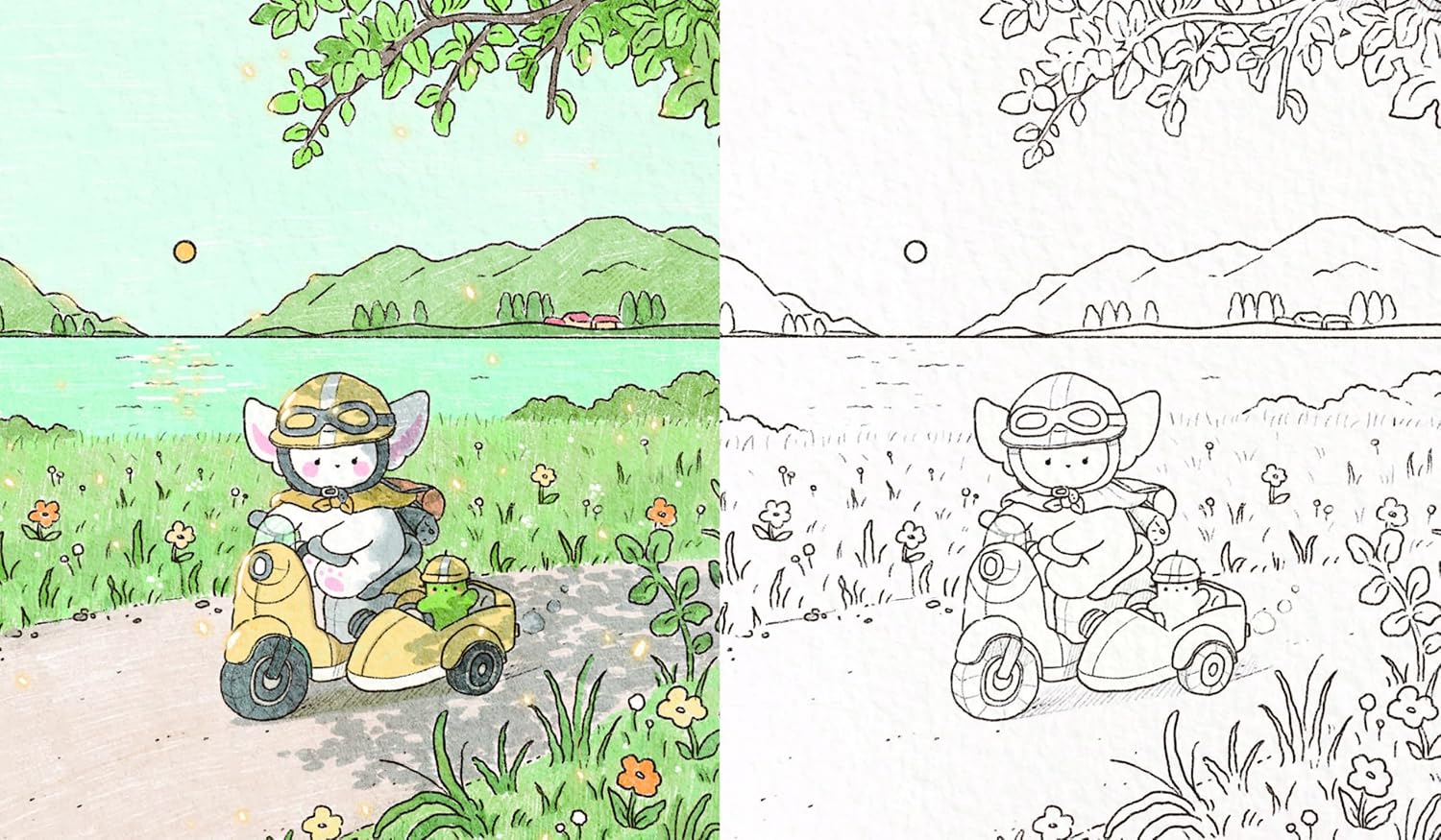 Cute Four-Seasons Colouring: Book 1 (Sogumi the Fennec Fox) Paperback