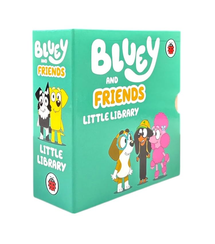 Bluey and Friends Little Library 4 Board Book Collection Box Set (Snickers and Coco, Honey and Chloe, Lucky and Mackenzie, Indy and Rusty) Board Book