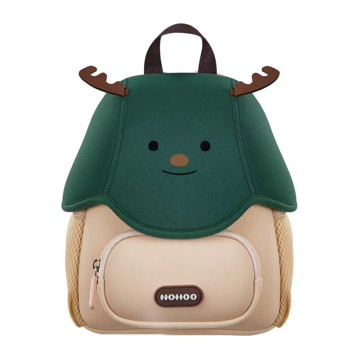 KIDS BACKPACK GREEN SMILING FACE