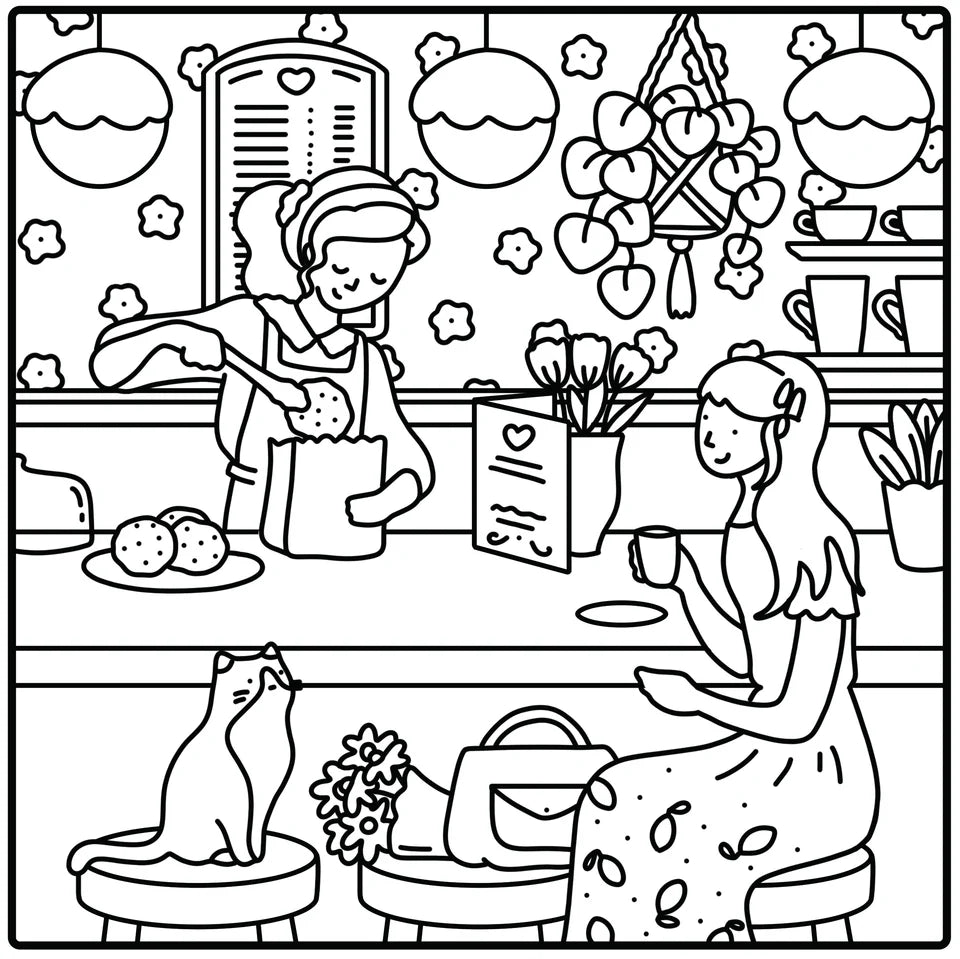 Cozy Cafe (Coloring Moments)