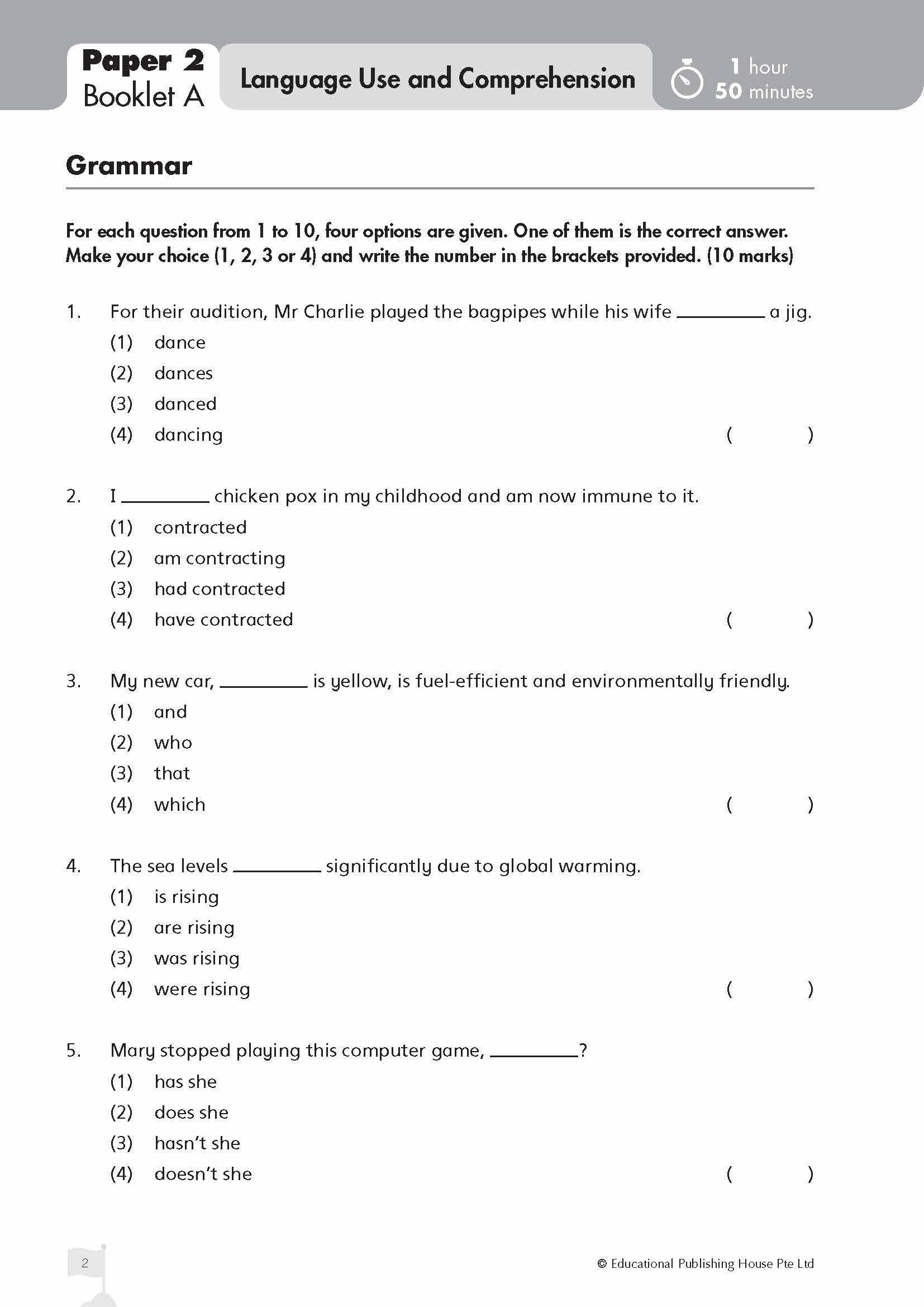 PSLE English Top The Class Term/Semestral Papers QR