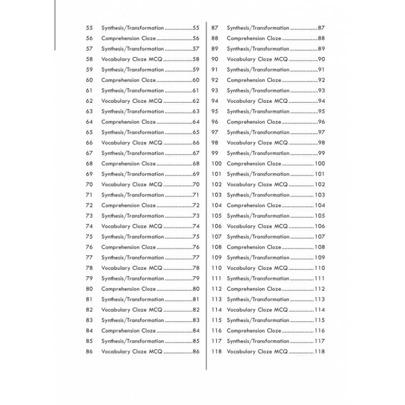 How to Score Synthesis/Transformation Comprehension Cloze Vocabulary Cloze 5