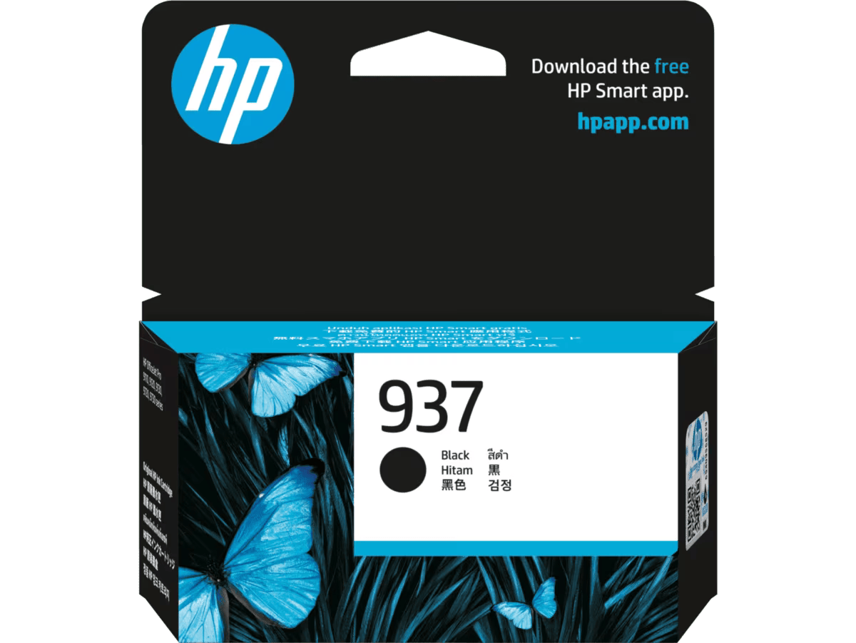 HP 937 Black Original Ink Cartridge 4S6W5NA