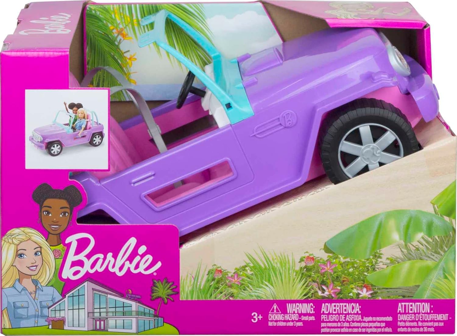 MATTEL BARBIE PURPLE JEEP VEHICLE