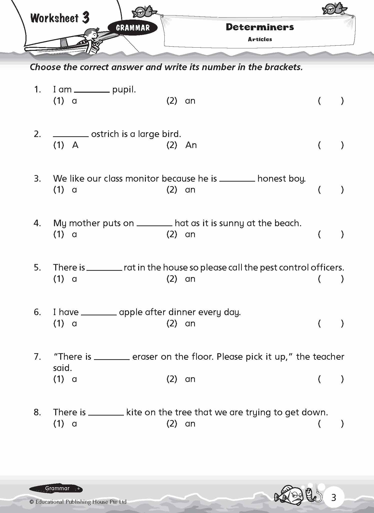 Primary 2 New English Grammar & Vocabulary Worksheet