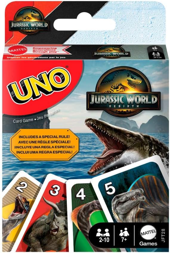 Mattel Uno Jurassic World Rebirth Card Game