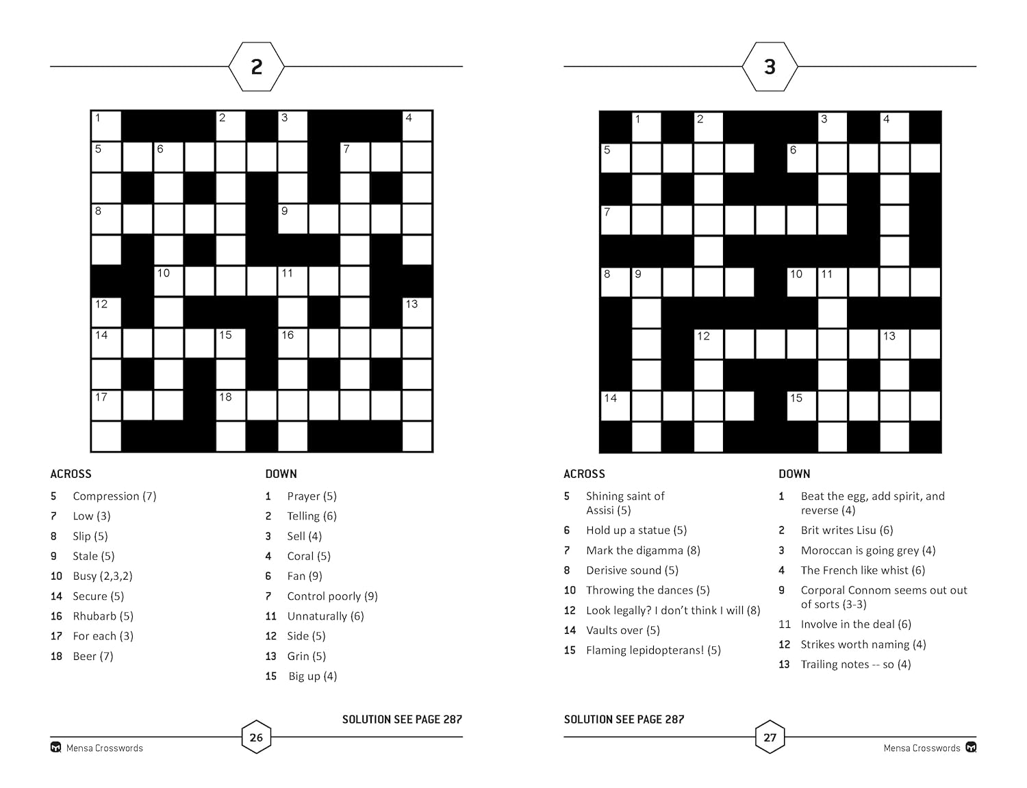 Mensa Crosswords: Test your word power with more than 100 puzzles