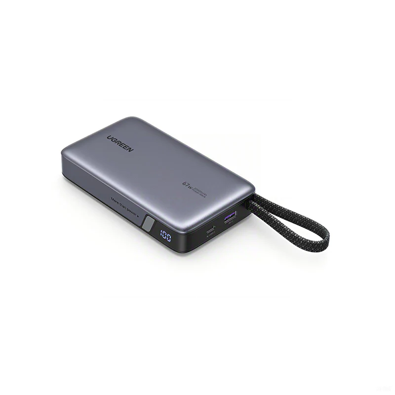 Ugreen PB550 20000mAh 65W CCC PD PB with Built-in Cable - Black