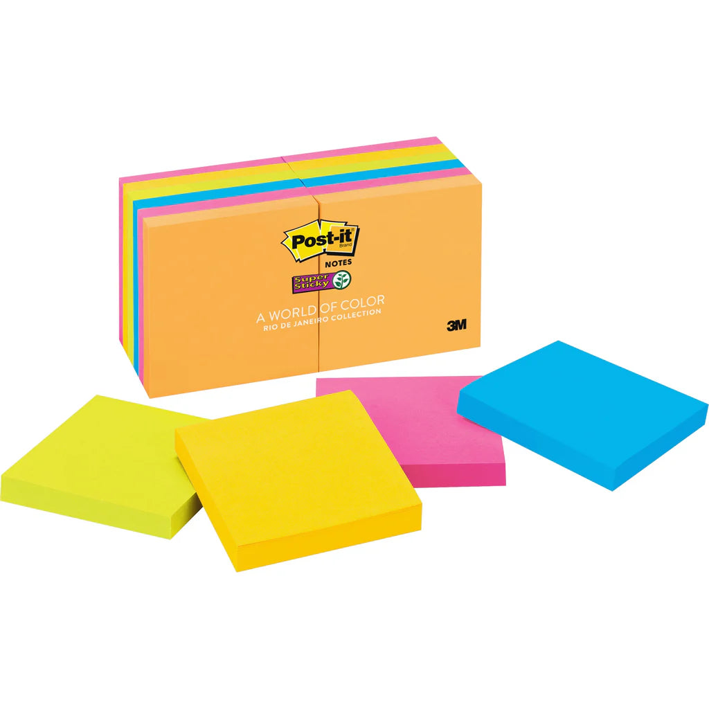 Post-it® 654-12SSUC Super Sticky Notes