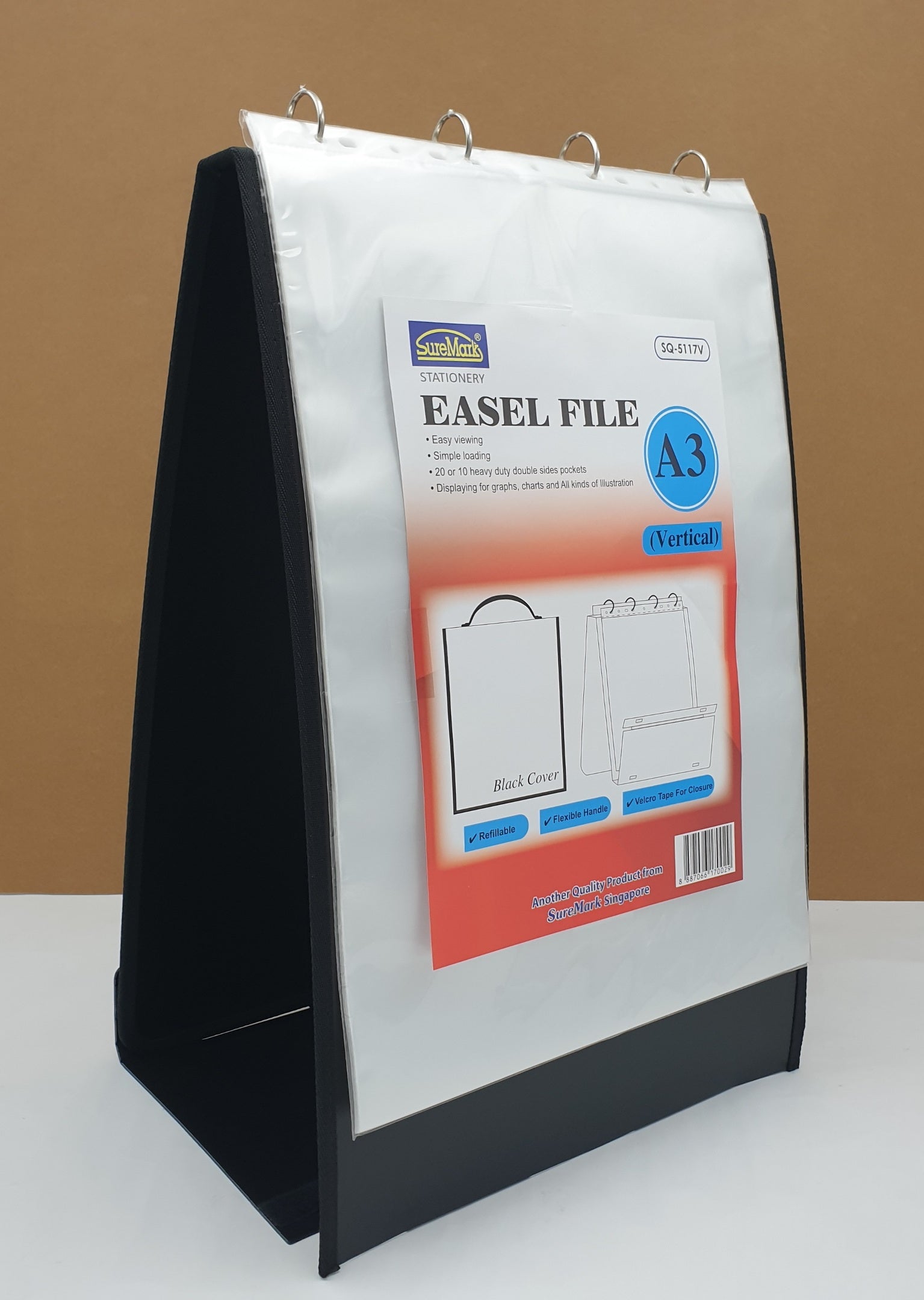 Easel File - Refillable (a3) - Vertical (10 Pockets)