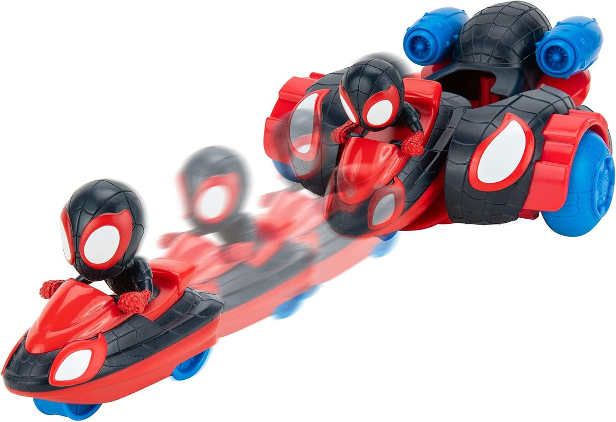 MARVEL SPIDEY AND HIS AMAZING FRIEND SMILES MORALES QUICK SHOT 2IN1 FEATURE VEHICLE