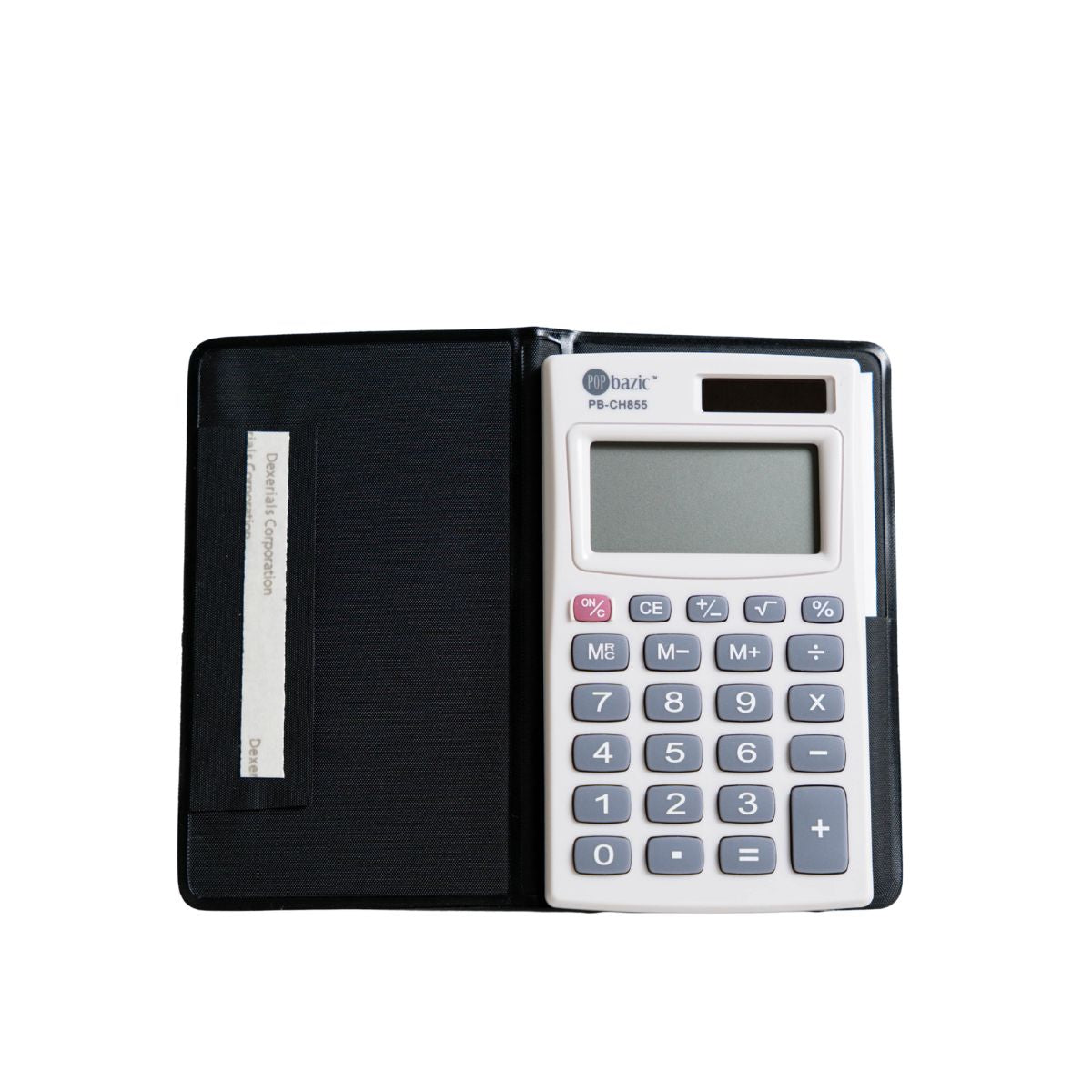 Pop Bazic 8-Digit Pocket Calculator with Wallet (PBCH855-WH)