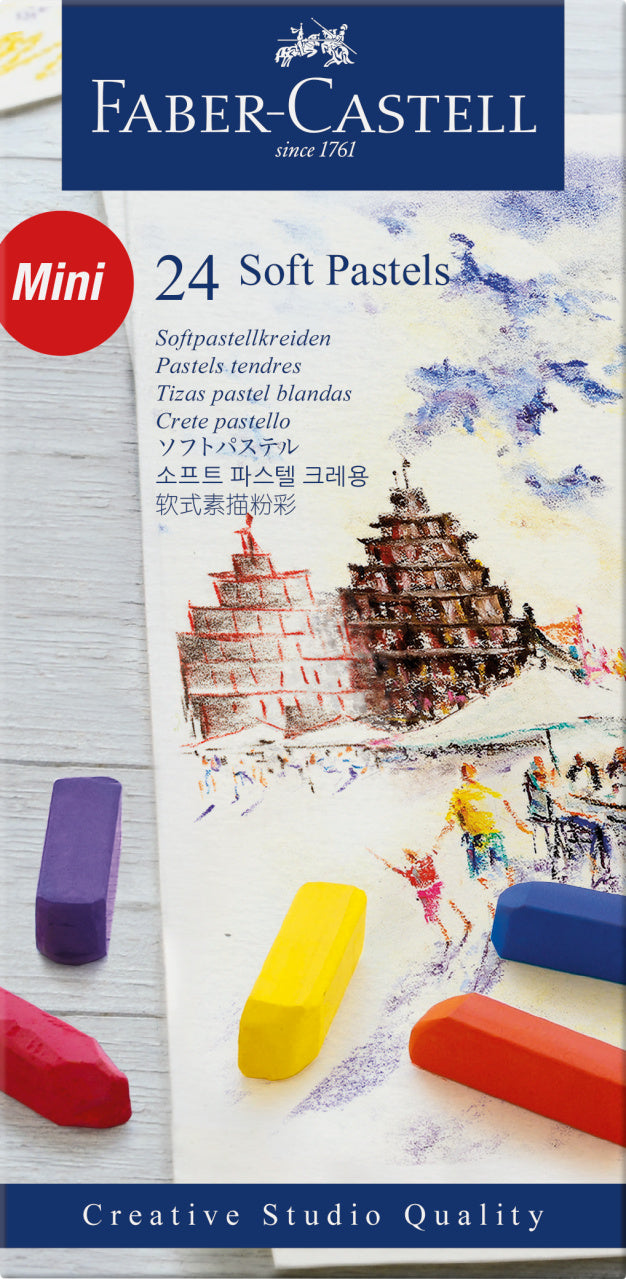 Faber-Castell Creative Studio Soft Pastel, Half Length 24 Colours-128224