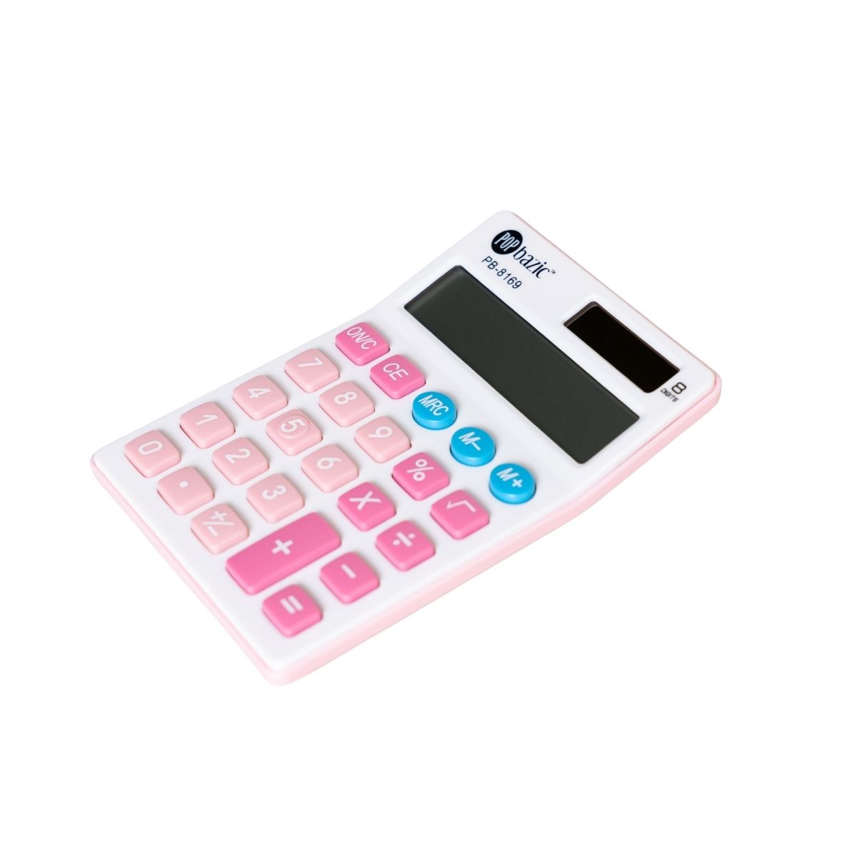 Pop Bazic 8-Digit Desktop Calculator Pb8169 Pink