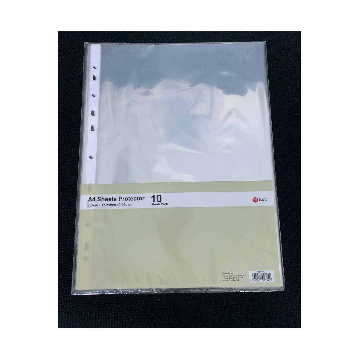 POP BAZIC Sheet Protector A4 Emboss 0.05mm - 10 Sheets