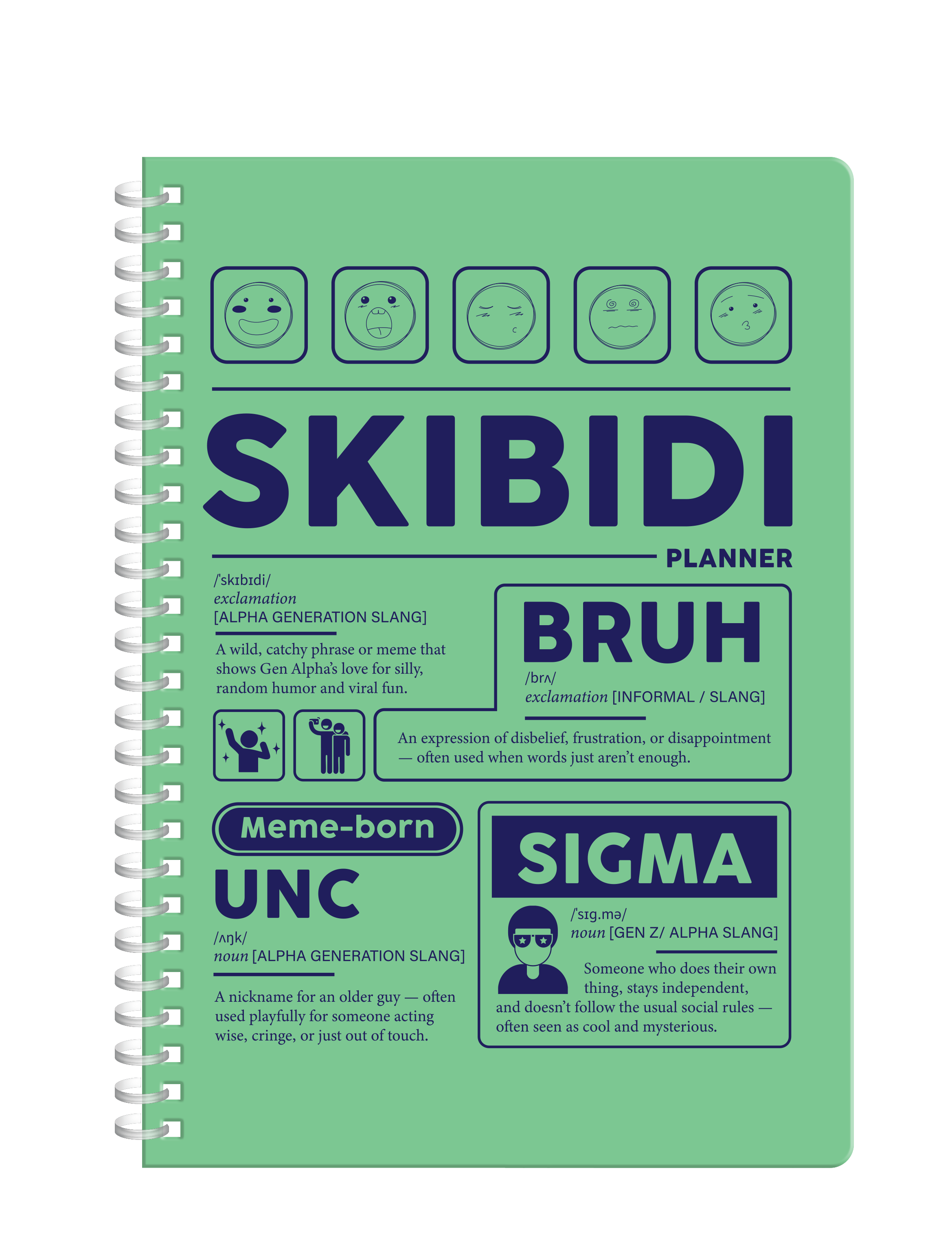 Undated Planner Notebook'25 Skibidi A5