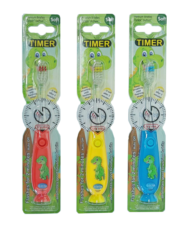 B-BRITE DINO FLASHING TOOTHBRUSH – Popular Book Company Pte Ltd