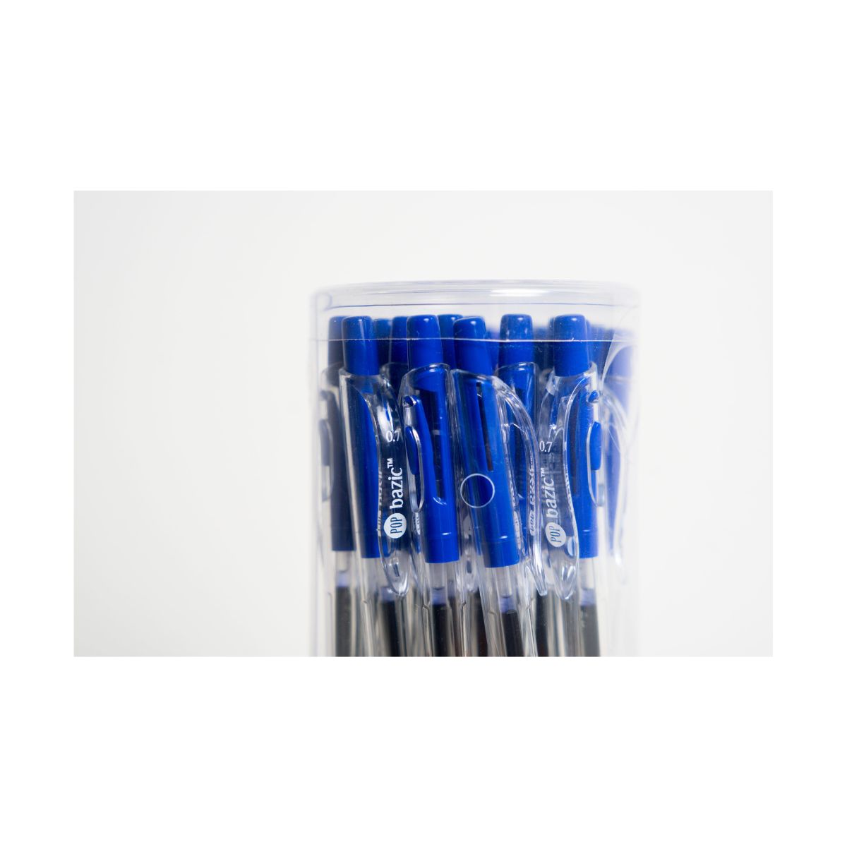 Pop Bazic Semi-Gel Ballpoint Pen 0.7mm Blue (Pack of 25)