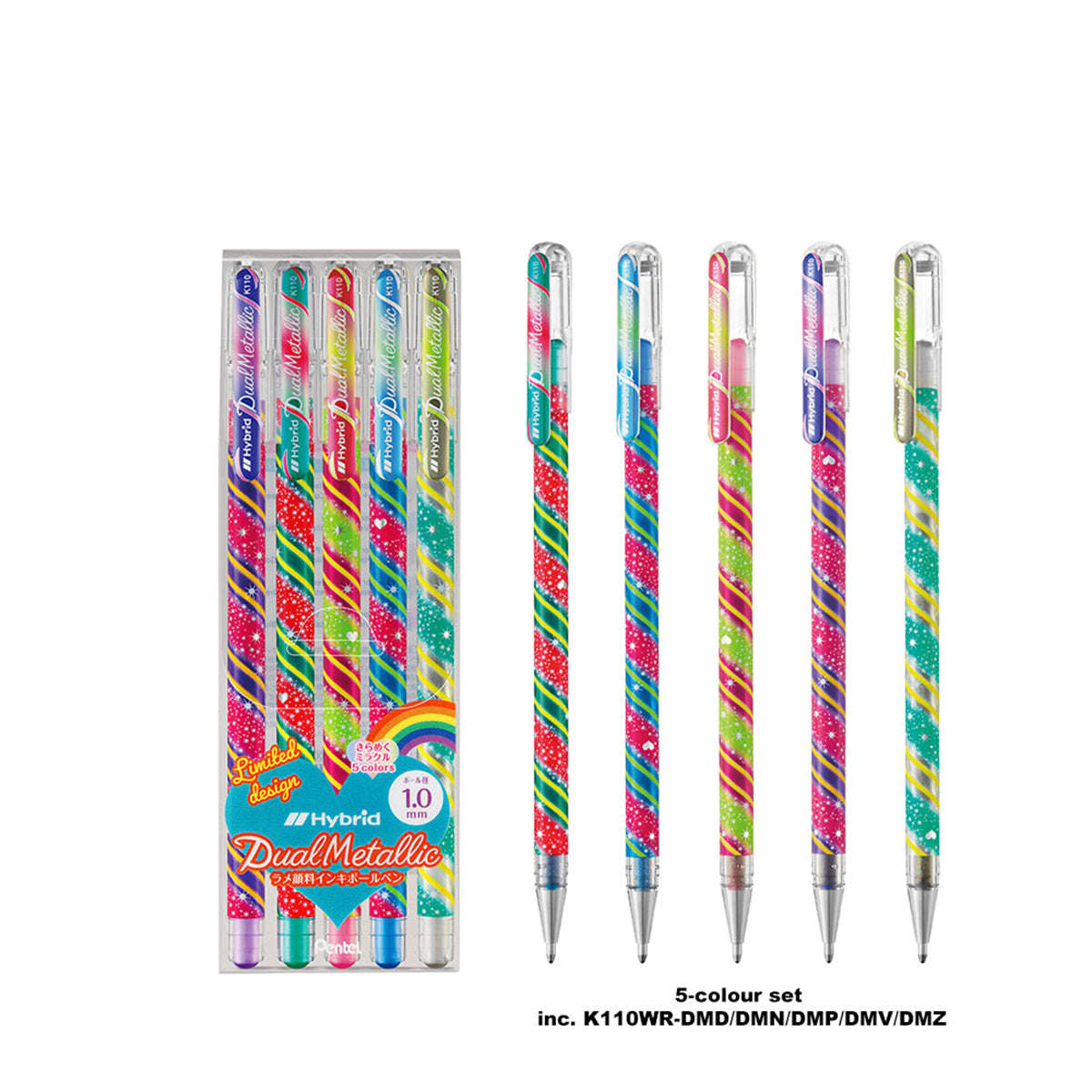 PENTEL Dual Metallic 1.0Mm Gp 5Col Set