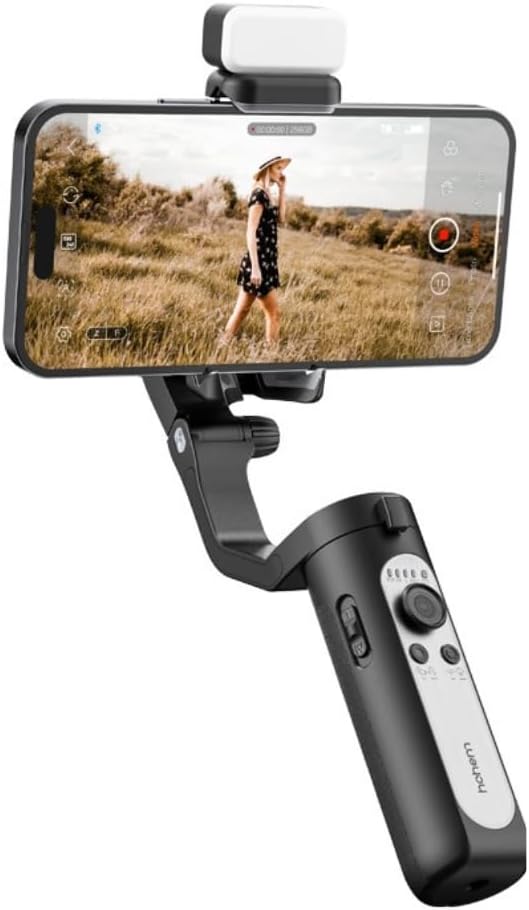 Hohem iSteady XE 3-Axis Palm Smartphone Gimbal with Magnetic Fill Light - Black