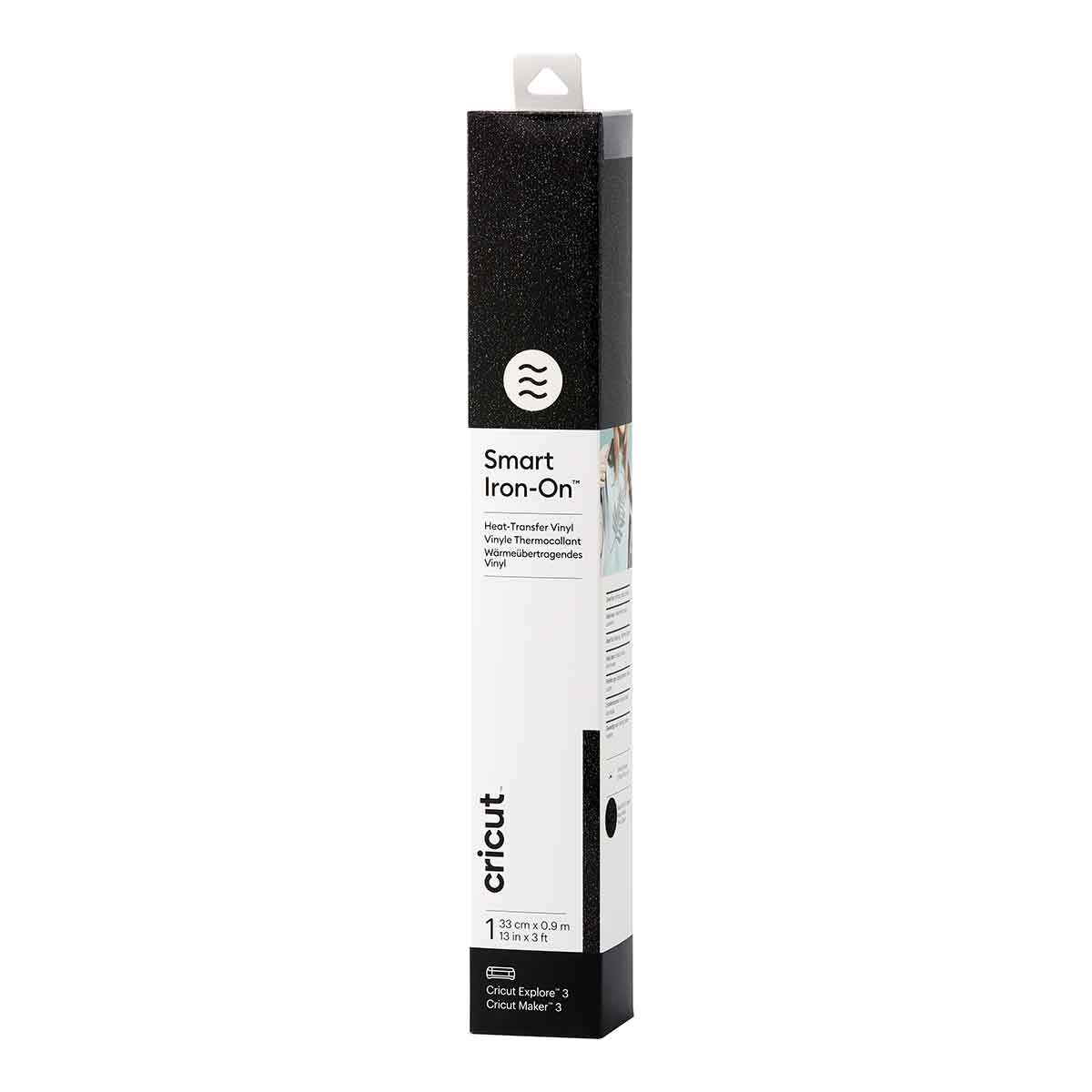 Cricut Smart Iron-on Glitter (0.9 M) | Black | Compatible with Cricut Maker 3 & Explore 3 & Venture