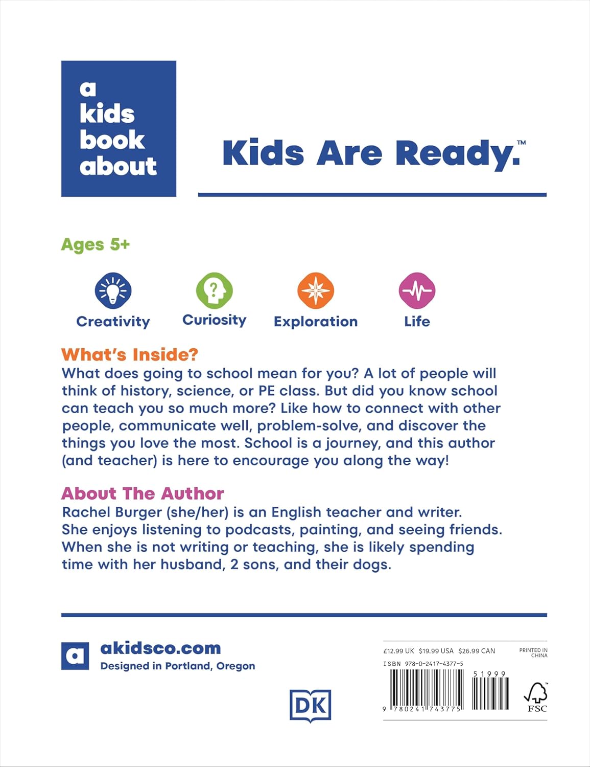 A Kids Book About School (Hardcover)