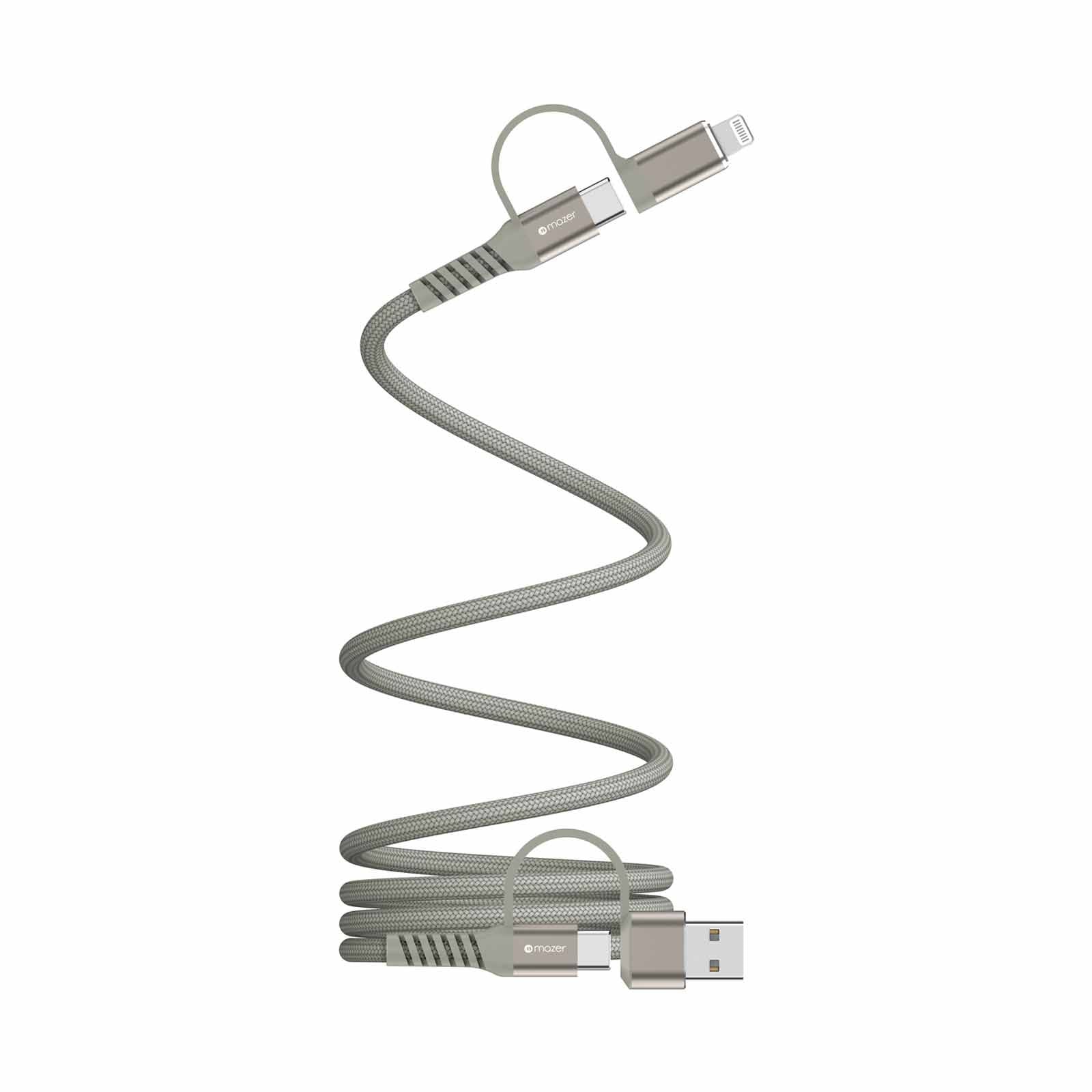 Mazer M-Cobra-C61DUO 60W 1M Fast Charging Cable - Titanium