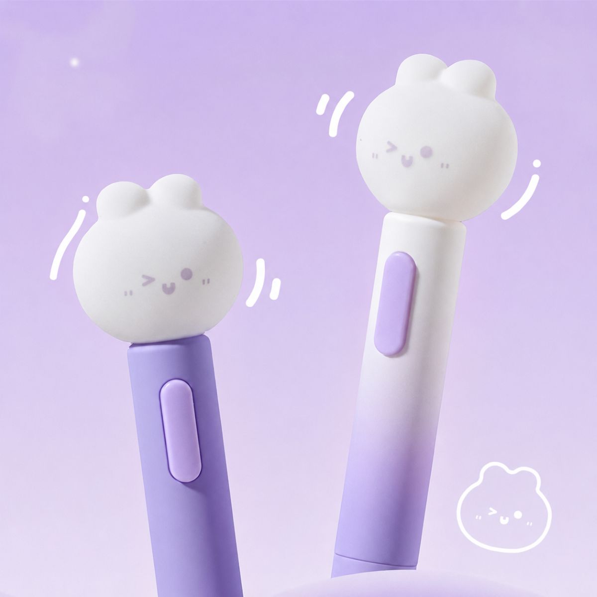 Cute Bunny Click Gel Pen Set – 2pcs Set