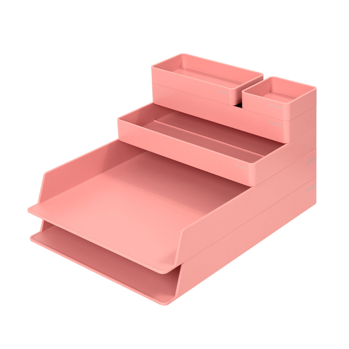 DELI NUSIGN DESK ORGANIZER 6'S SET LIGHT RED ENS001