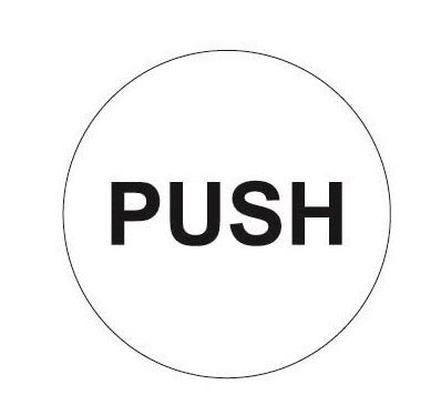 COSMO PUSH SIGN SA9-611W (50mm DIAMETER)