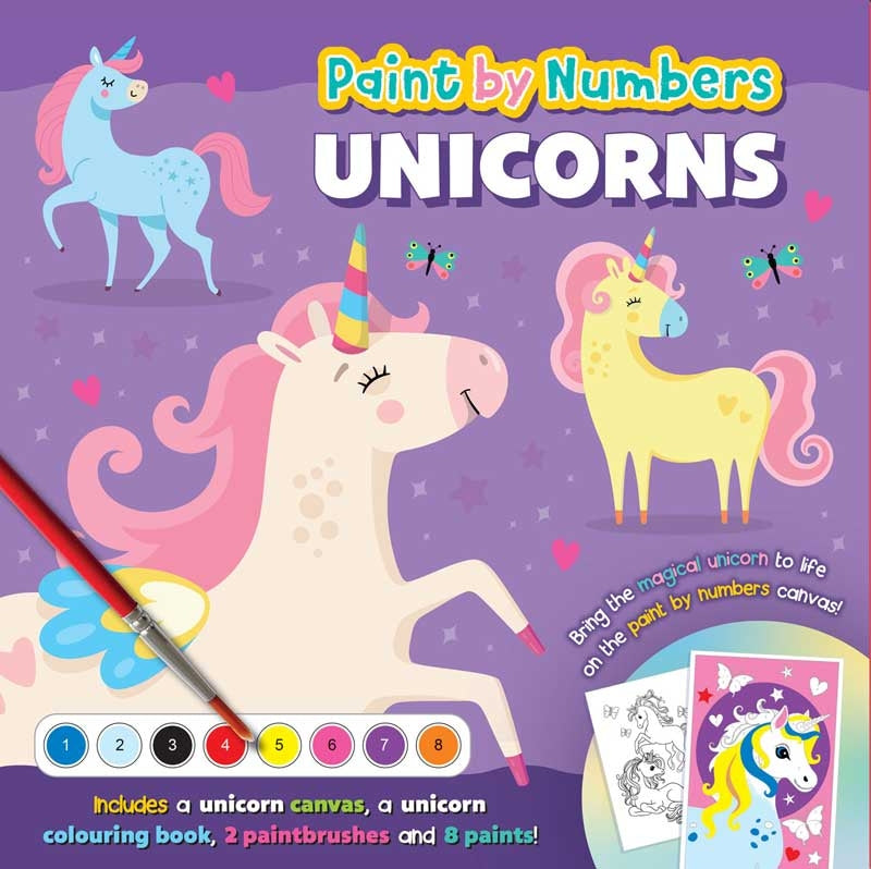 P-UNICORNS PAINT BY NUMBERS ACT KIT