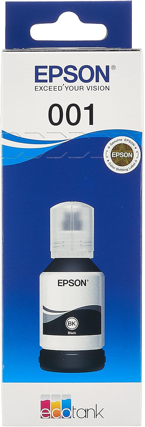 Epson 001 High Capacity Ink Bottle, 127ml, Black