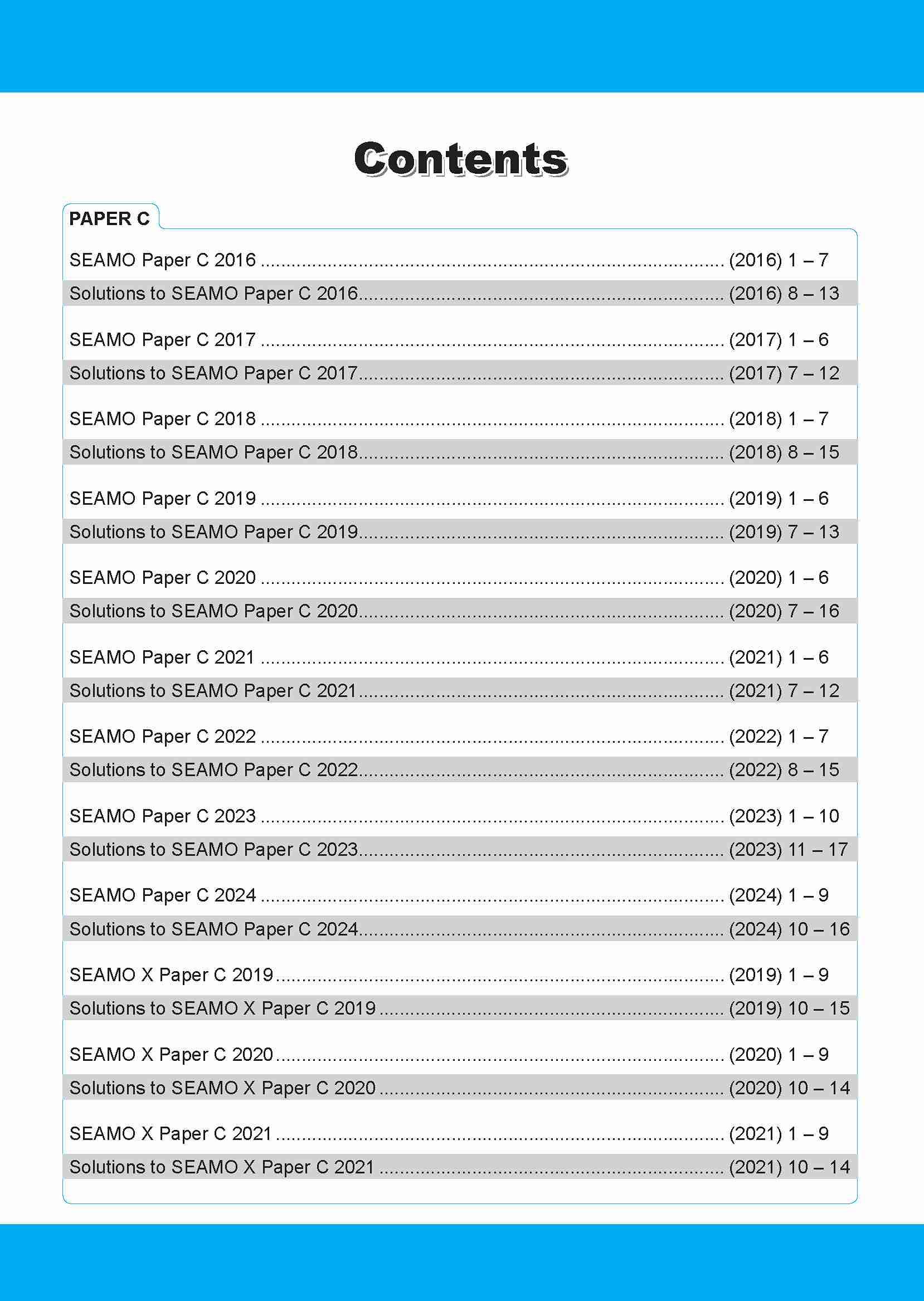 Primary 5&6 SEAMO Math Olympiad International Competition Preparation Paper C (SEAMO 2016-2024 + SEAMO X 2019-2025)