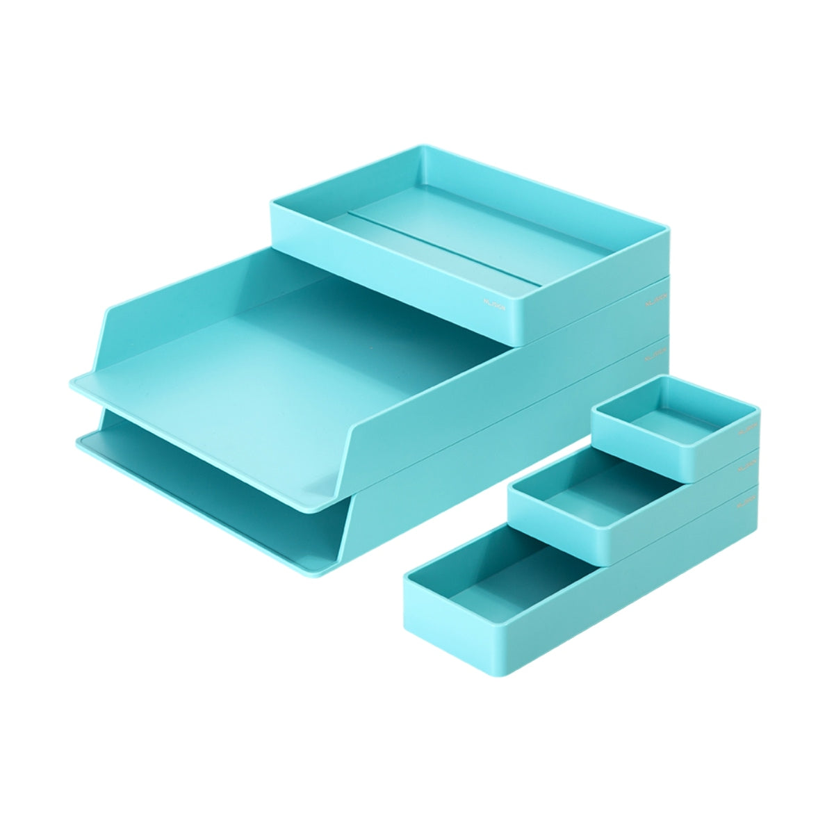 DELI NUSIGN DESK ORGANIZER 6'S SET LIGHT BLUE ENS001