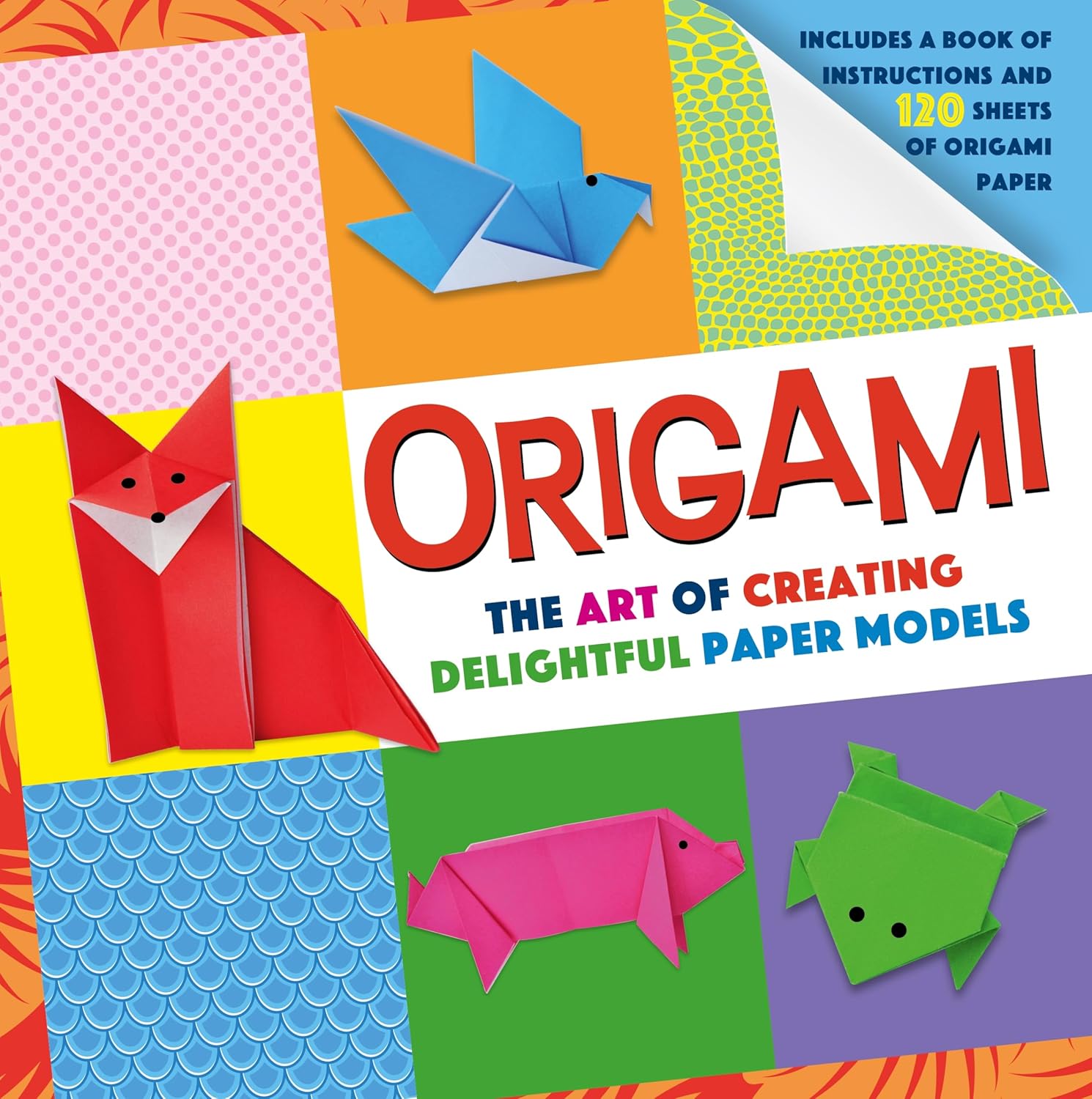 Origami: Includes a Book of Instructions and 120 Sheets of Origami Paper (Paperback)