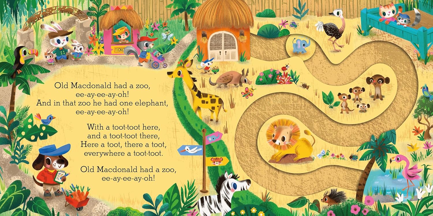 Old Macdonald Had A Zoo : A Nursery Rhyme Counting Book For Toddlers (Slide And Count) Board Book – Hardcover